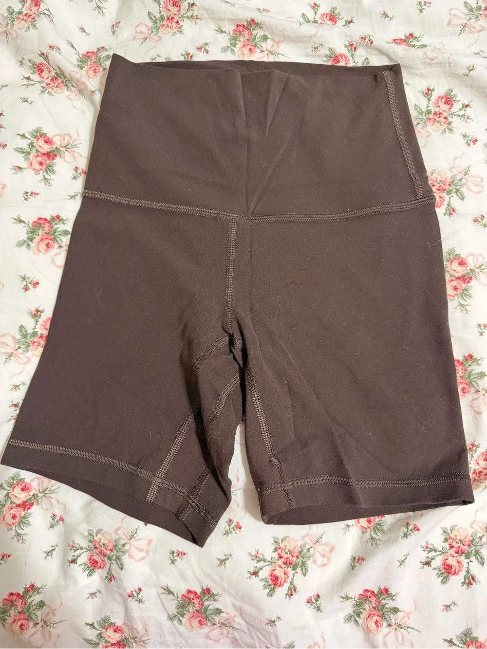 lululemon athletica Align High-Waist Bike Shorts in Dark Brown